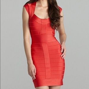French Connection Red Bandage dress
